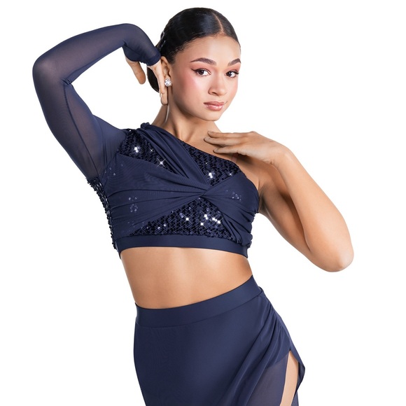 🫐Revolution Dance Neptune 2 piece Navy Costume for Lyrical, Contemporary - Picture 3 of 5